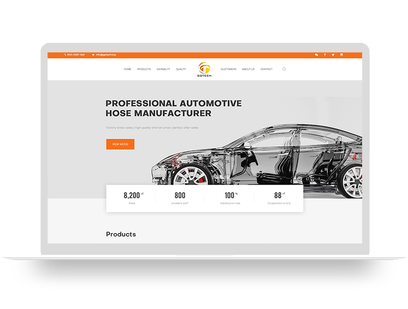 汽車橡膠配件公司網站建設 外貿營銷品牌官網定制